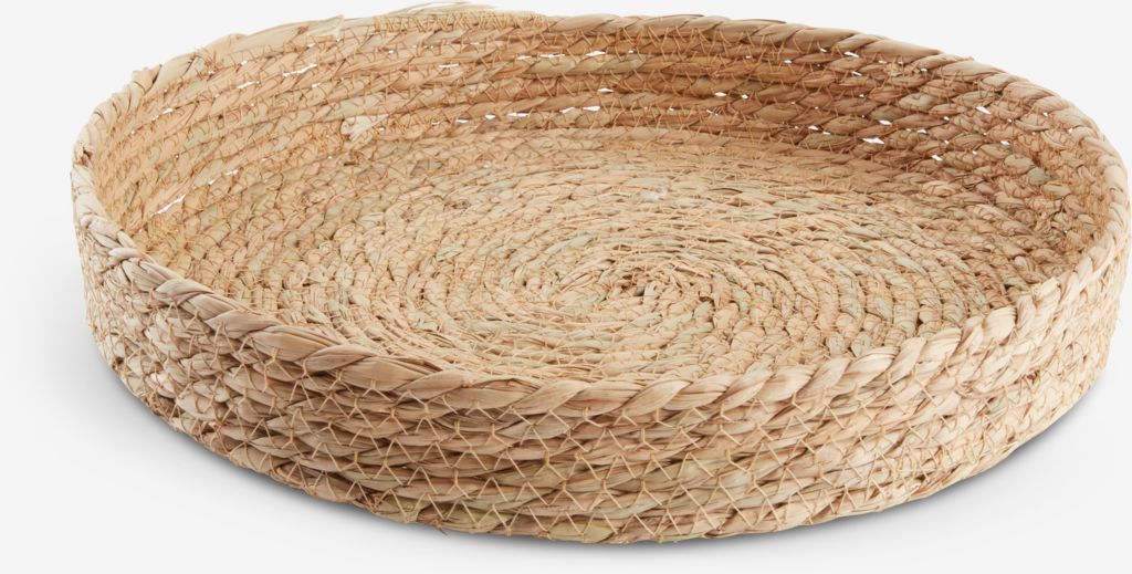 Decorative tray JOAR D35xH5cm seagrass