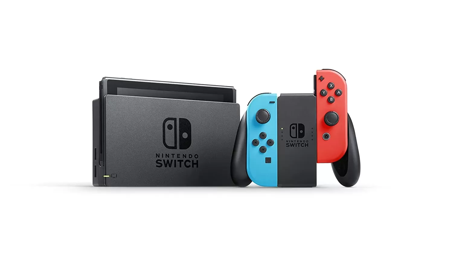 Nintendo SwitchTM with Neon Blue and Neon Red Joy‐ConTM