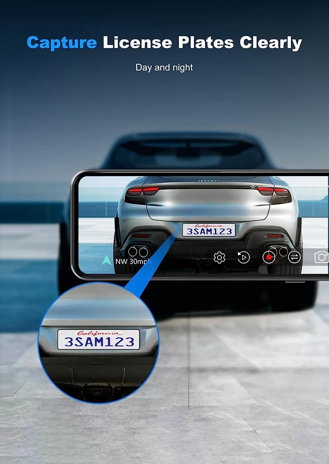 JOMISE 4K Mirror Dash Cam, 11