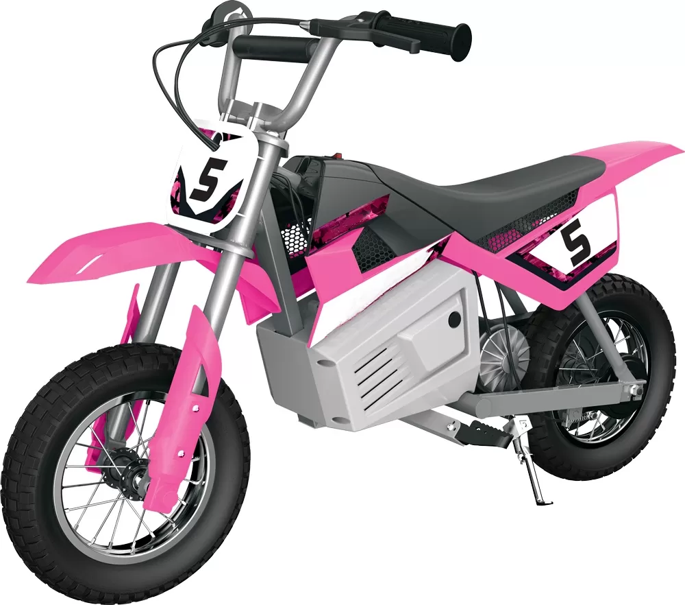 Electric-Powered Bike with Decal Included, 24V Electric Ride-on Motocross Bike for Kids 13+