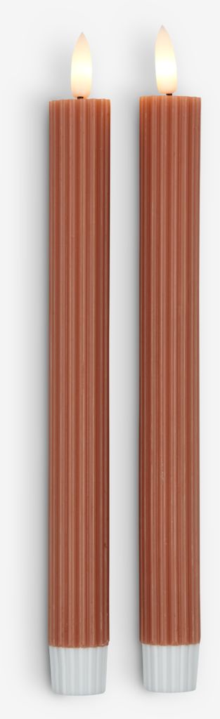 LED candle HOLME H25 w/6H timer pack of 2