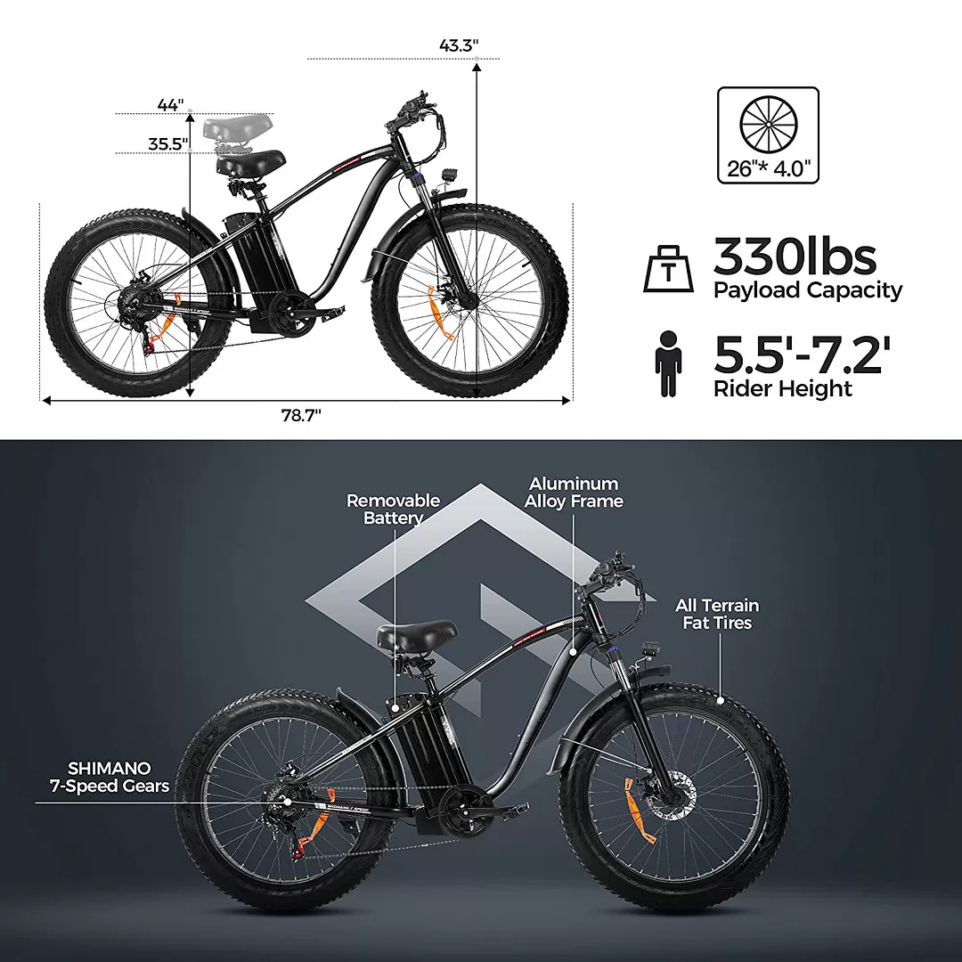 🔥Clearance Sale🔥✨Outdoor electric bike with 48V / 15Ah lithium battery✨