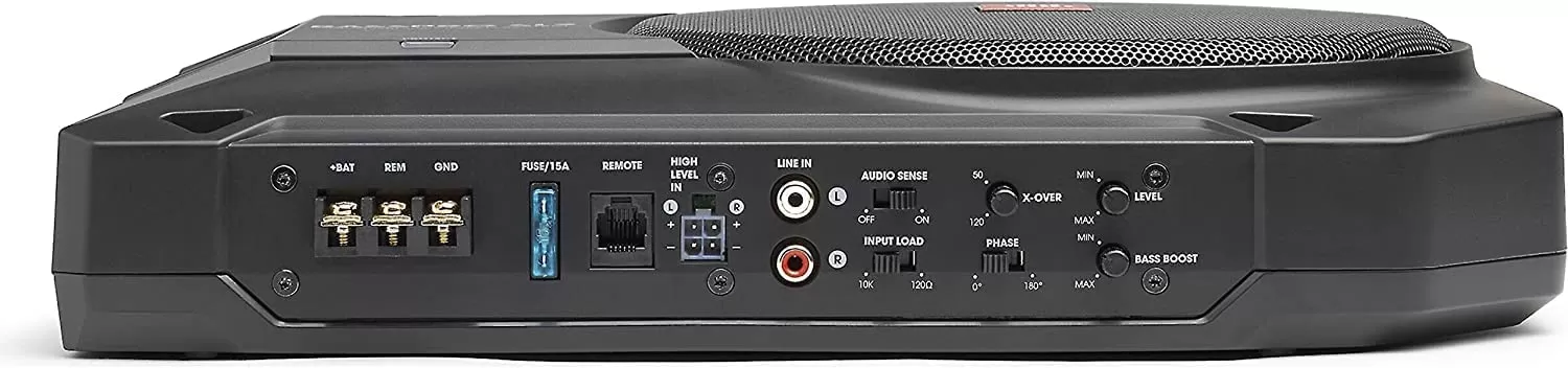 JBL BassPro SL 8-inch 125W RMS Powered Under-Seat Compact Subwoofer Enclosure System (250 watts RMS: 125 watts)