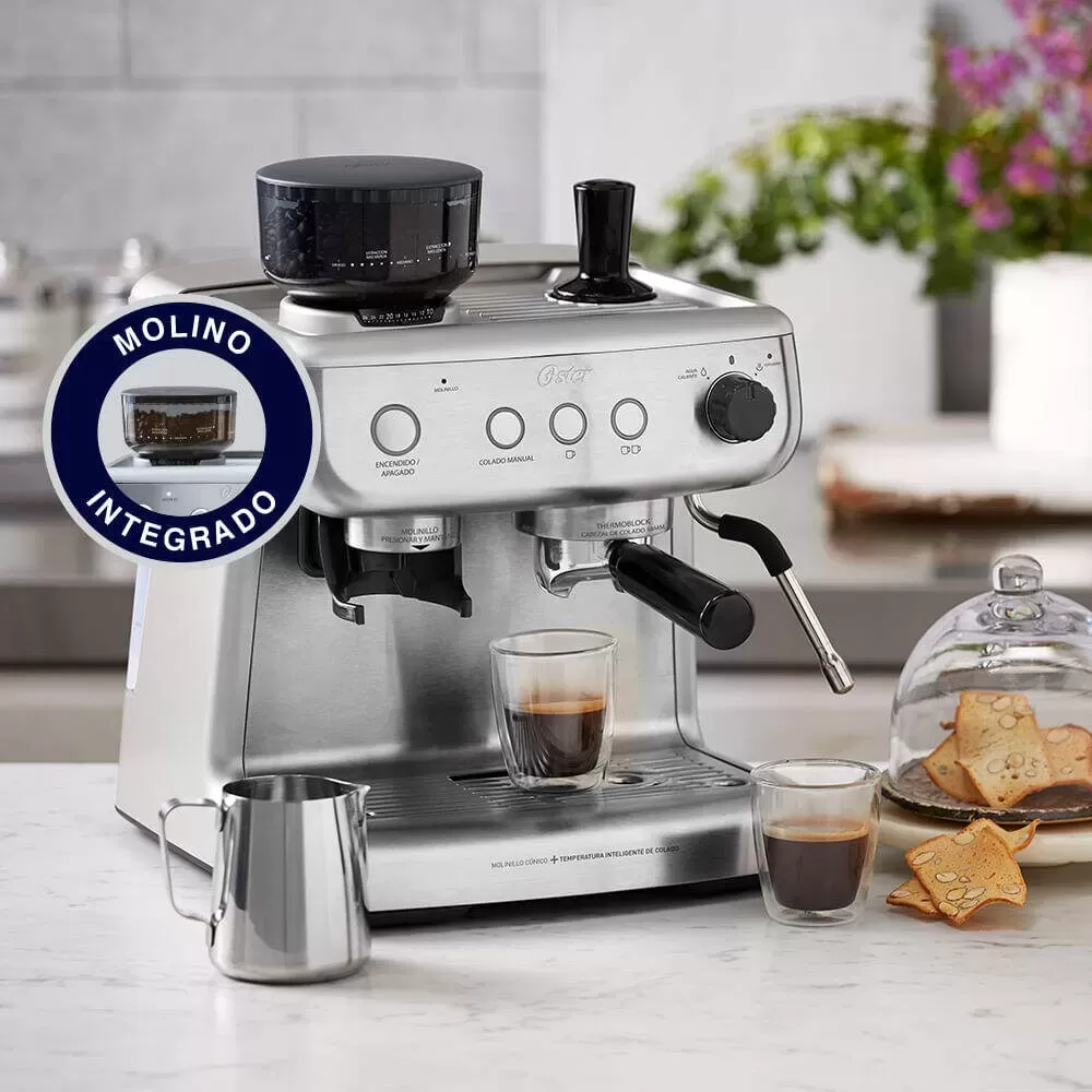 Oster® Perfect Brew espresso coffee maker 15 bar built-in grinder BVSTEM7300