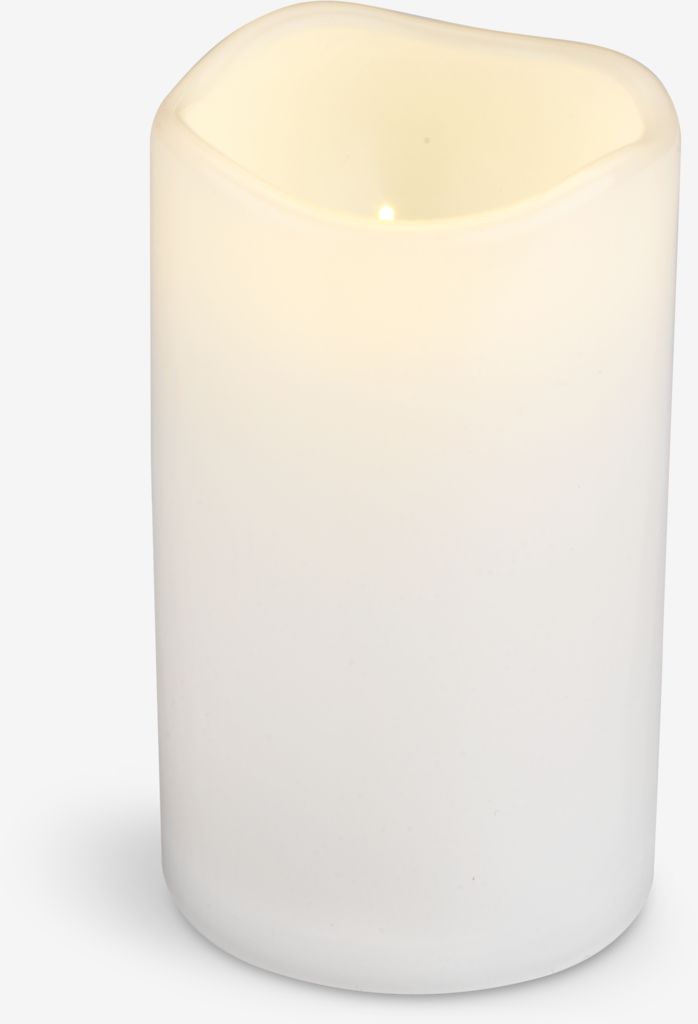 LED pillar candle SOREN D8xH10cm white