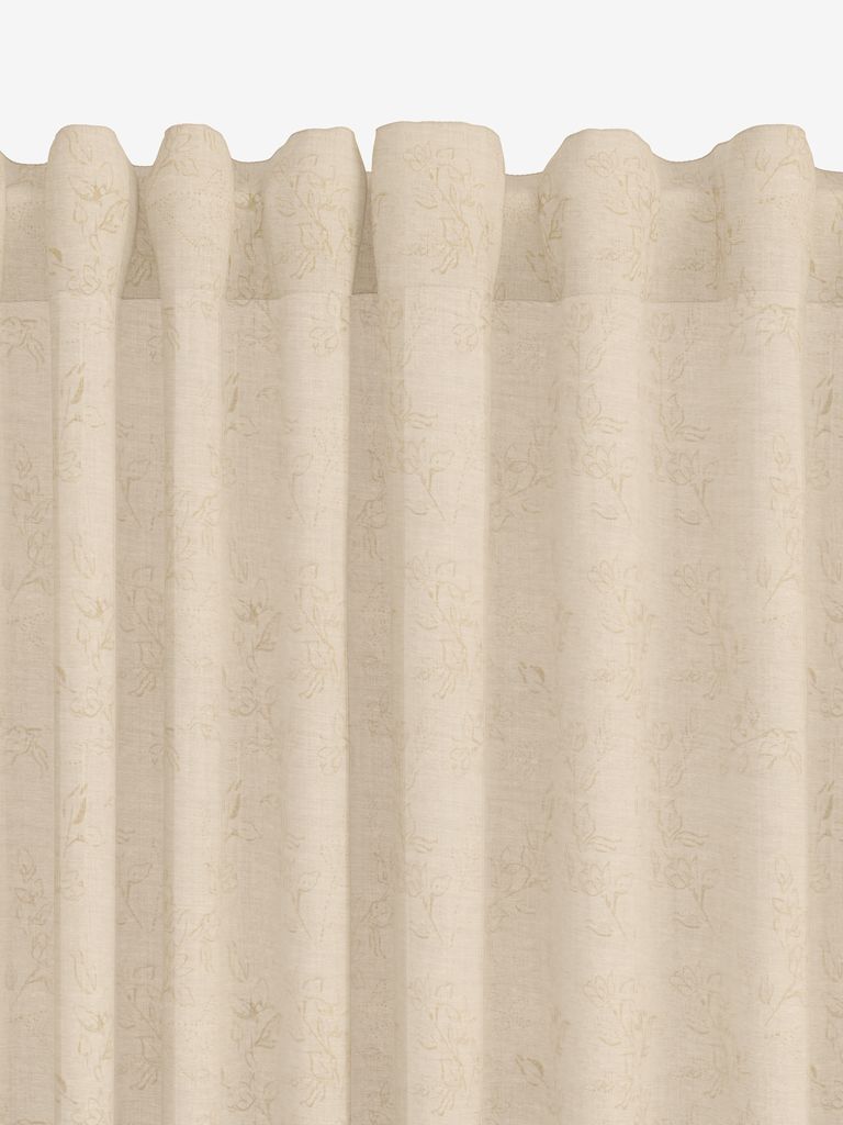 Curtain BIRKHOLM 1x140x245 flower beige