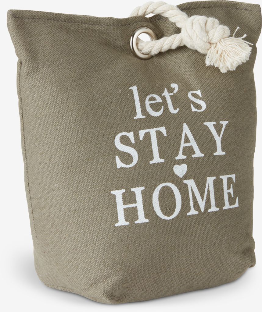 Door stopper EIGIL 20x10x20cm canvas grey