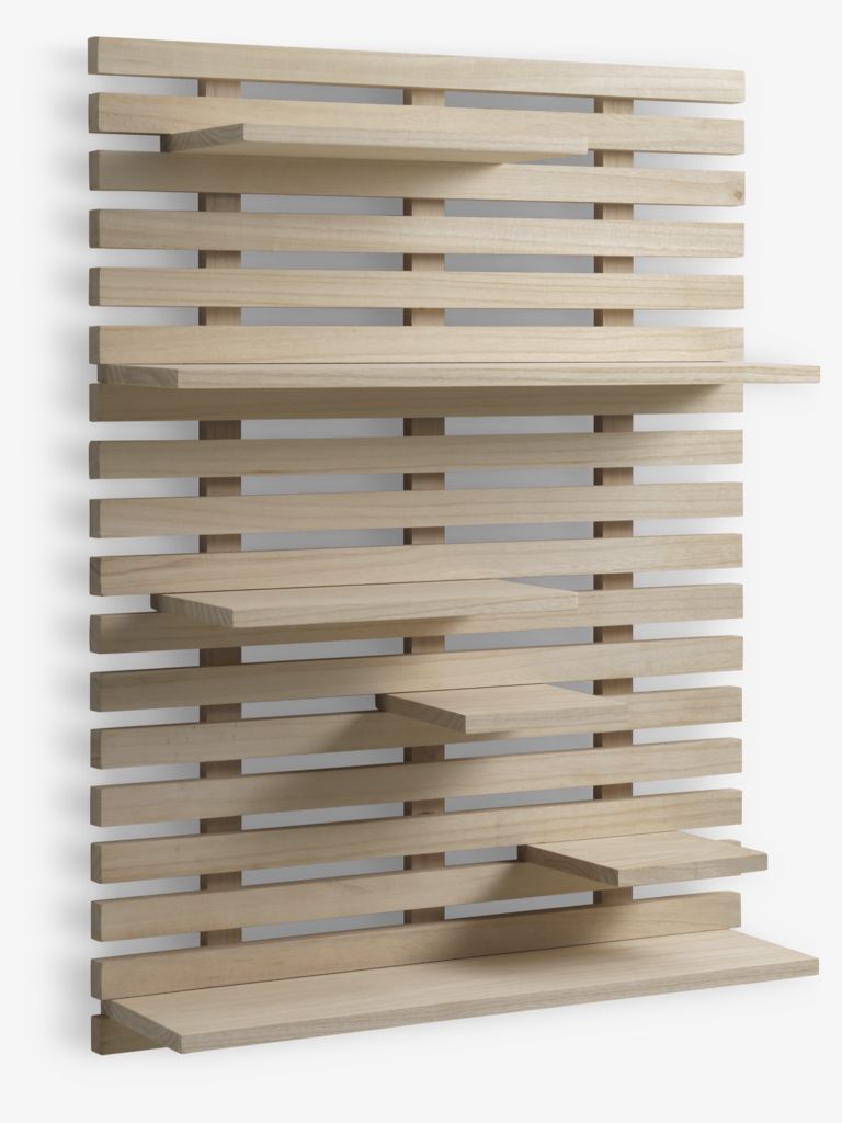 Wall shelf KETTINGE 6 shelves natural